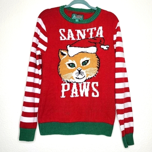 Santa Paws Holiday Ugly Christmas Sweater S - Picture 1 of 3